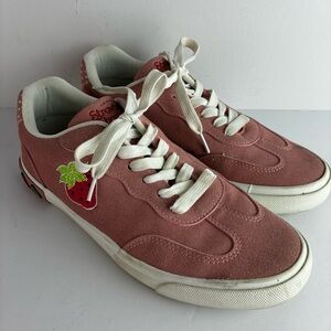 Strawberry Shortcake Pink Suede Sneakers